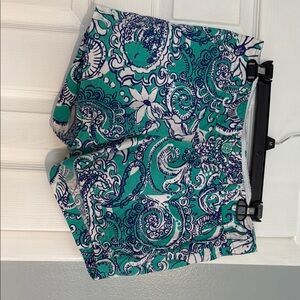 Lilly Pulitzer High Waist Blue and White Shorts